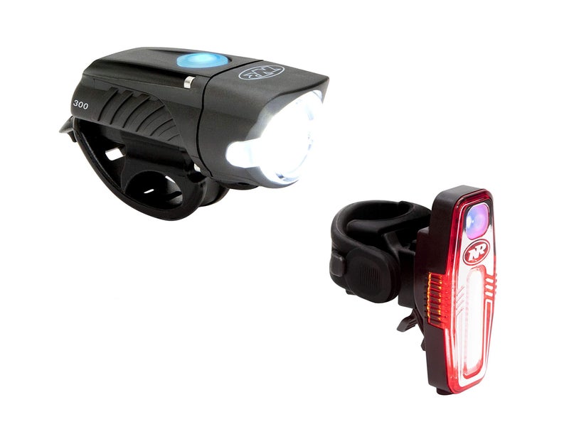 NiteRider Swift 300 Front Bike Light Sabre 110 Rear Bike Light Combo Pack- USB Rechargeable Bicycle Headlight LED Front Light Easy to Install Water Resistant Road Commuting Cycling Safety Flashlight - Image 1